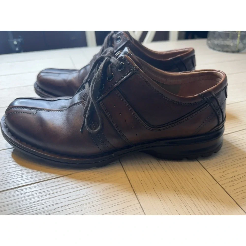 CLARKS Touareg 70852 Mens Brown Chestnut‎ Leather Casual Oxford Shoes Size 12 M